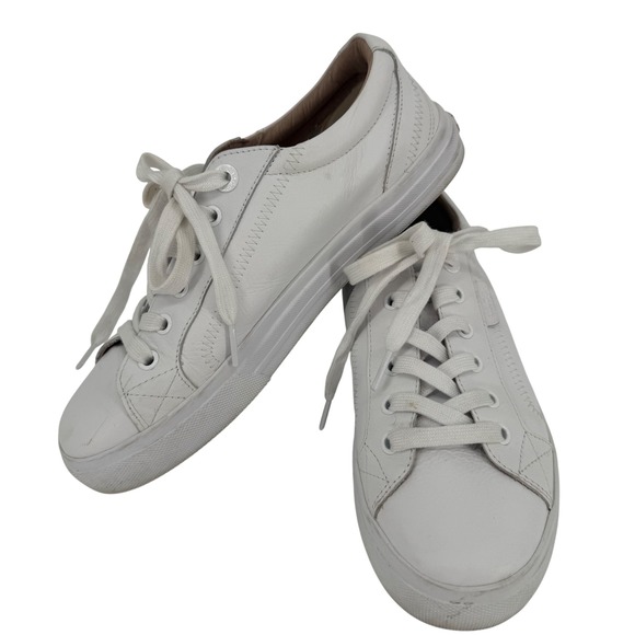 Taos Plim Soul Lux Leather Sneakers Shoes White Lace Up Support Comfort Size 8 - Picture 5 of 10